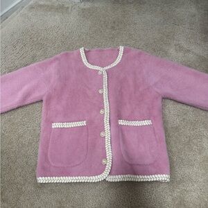 Pink pearl mink fur jacket